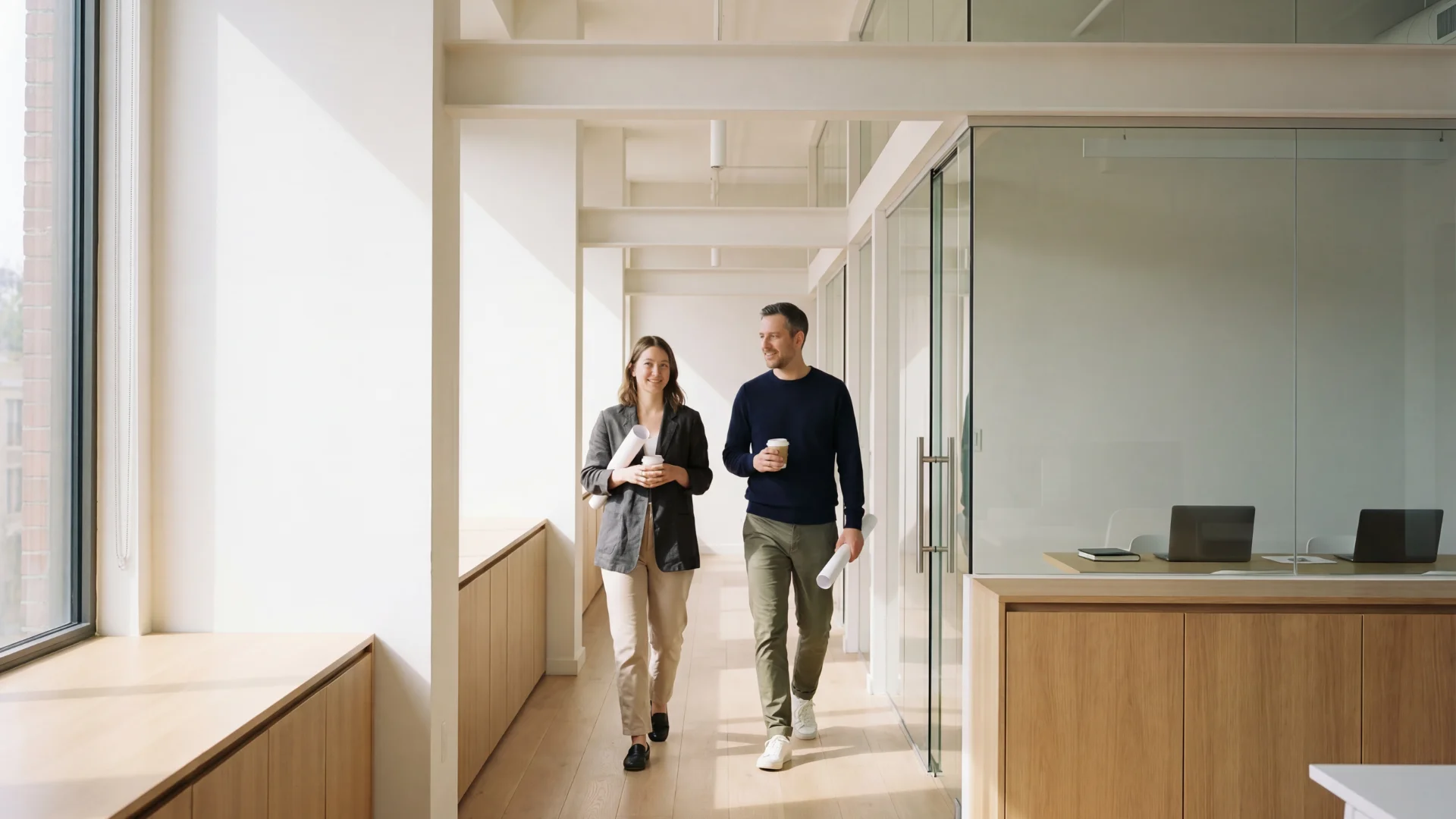 UK business professionals in a modern office